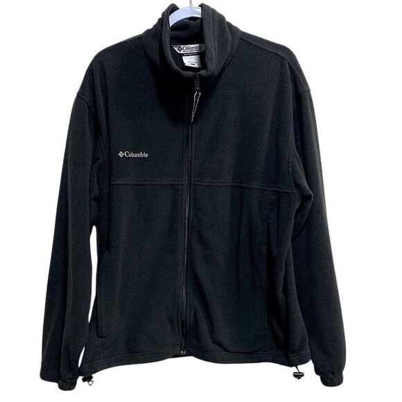 Columbia Black Full Zip Fleece Jacket Men’s‎ Size Large - Picture 1 of 11